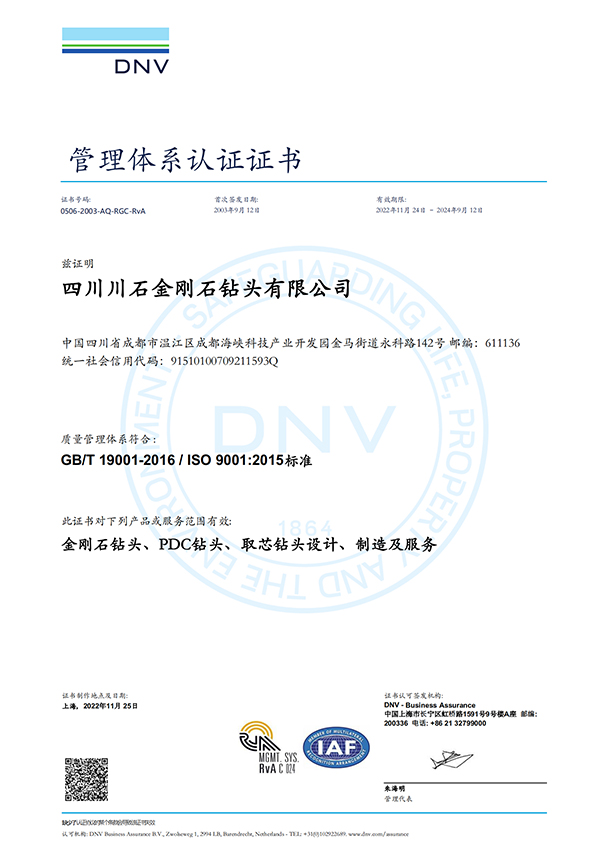 DNV 管理体系认证